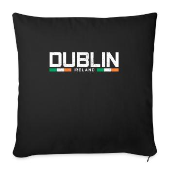 Ireland Dublin UK Irish Souvenir Gift - Sofa pillowcase 17,3'' x 17,3'' (45 x 45 cm) - black - Front