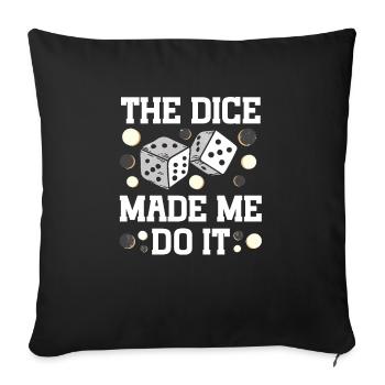 Jeu de société Backgammon drôle - Housse de coussin décorative 45 x 45 cm - noir - Devant