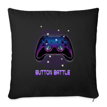 Gamers Video Gaming Geek Console Game Controller - Sofakissenbezug 45 x 45 cm - Schwarz - Vorne