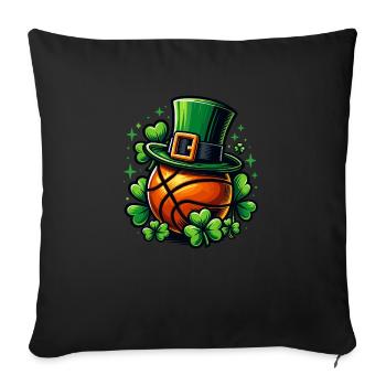 Basketball Clover St Patricks Day Basketballer - Sofa pillowcase 17,3'' x 17,3'' (45 x 45 cm) - black - Front