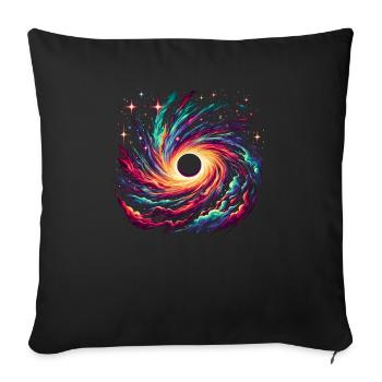 Black Hole Space Universe Astronomy Astronomer - Sofa pillowcase 17,3'' x 17,3'' (45 x 45 cm) - black - Front