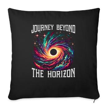 Black Hole Space Universe Astronomy Astronomer - Sofa pillowcase 17,3'' x 17,3'' (45 x 45 cm) - black - Front