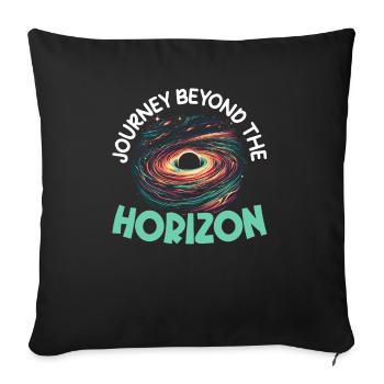 Black Hole Space Universe Astronomy Astronomer - Sofa pillowcase 17,3'' x 17,3'' (45 x 45 cm) - black - Front
