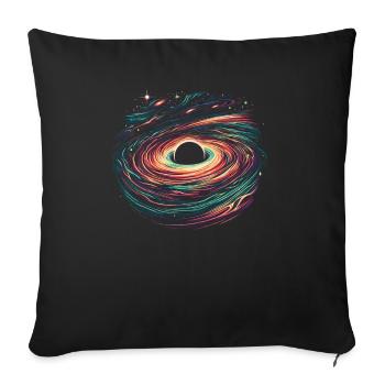 Black Hole Space Universe Astronomy Astronomer - Sofa pillowcase 17,3'' x 17,3'' (45 x 45 cm) - black - Front