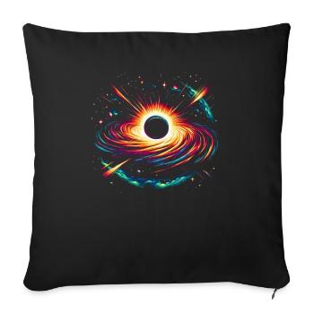 Black Hole Space Universe Astronomy Astronomer - Sofa pillowcase 17,3'' x 17,3'' (45 x 45 cm) - black - Front