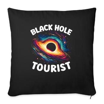 Black Hole Space Universe Astronomy Astronomer - Sofa pillowcase 17,3'' x 17,3'' (45 x 45 cm) - black - Front