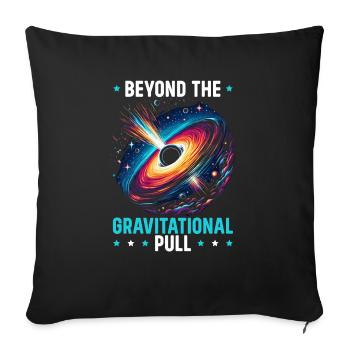 Black Hole Space Universe Astronomy Astronomer - Sofa pillowcase 17,3'' x 17,3'' (45 x 45 cm) - black - Front