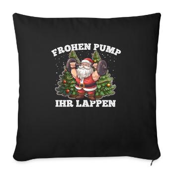 frohen pump - Sofakissenbezug 45 x 45 cm - Schwarz - Vorne
