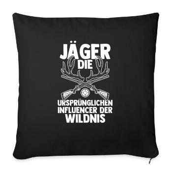 Hunting Hunting Deer Hunting Wild Boar Hunting Hunter - Sofa pillowcase 17,3'' x 17,3'' (45 x 45 cm) - black - Front