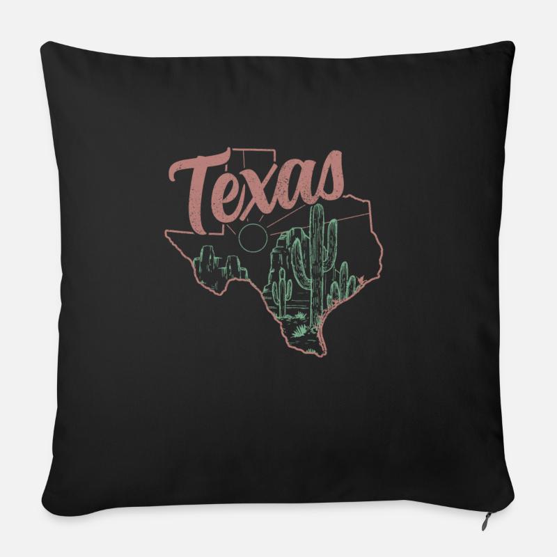 Texas - Sofakissenbezug 45 x 45 cm - Schwarz