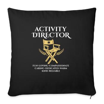 Proud Activity Director Appreciation Professional - Sofakissenbezug 45 x 45 cm - Schwarz - Vorne
