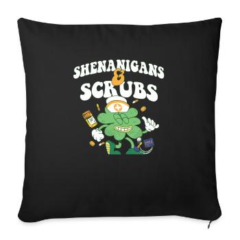 Shenanigans & Scrubs ER Nurse Physician St. - Sofakissenbezug 45 x 45 cm - Schwarz - Vorne