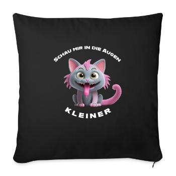 Look me in the eye little one - Sofa pillowcase 17,3'' x 17,3'' (45 x 45 cm) - black - Front