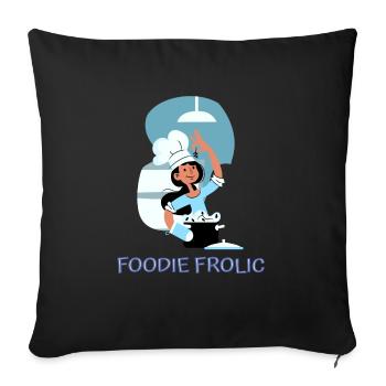 Chef Cook Kitchen Culinary Retro Bake Restaurant - Sofa pillowcase 17,3'' x 17,3'' (45 x 45 cm) - black - Front