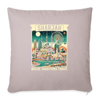 Sharjah Vereinigte Arabische Emirate Reisen Vereinigte Arabische Emirate - Sofakissenbezug 45 x 45 cm - helles Taupe - Vorne
