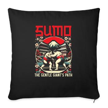 Lutteur de sumo Lutte japonaise Lutte de sumo - Housse de coussin décorative 45 x 45 cm - noir - Devant