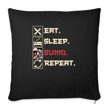 Sumo Wrestler Japanese Wrestling Sumo Wrestling - Sofa pillowcase 17,3'' x 17,3'' (45 x 45 cm) - black - Front