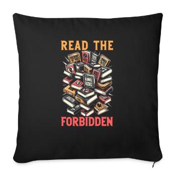 Read Banned Books Bookworm Book Lover Literature - Sofa pillowcase 17,3'' x 17,3'' (45 x 45 cm) - black - Front