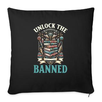 Read Banned Books Bookworm Book Lover Literature - Sofa pillowcase 17,3'' x 17,3'' (45 x 45 cm) - black - Front