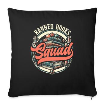 Read Banned Books Bookworm Book Lover Literature - Sofa pillowcase 17,3'' x 17,3'' (45 x 45 cm) - black - Front