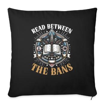 Read Banned Books Bookworm Book Lover Literature - Sofa pillowcase 17,3'' x 17,3'' (45 x 45 cm) - black - Front