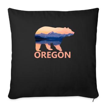 Oregon - Sofa pillowcase 17,3'' x 17,3'' (45 x 45 cm) - black - Front