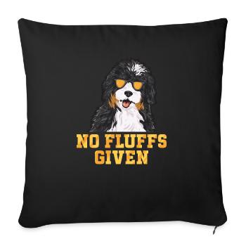 Bernedoodle Hund - Sofakissenbezug 45 x 45 cm - Schwarz - Vorne