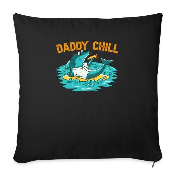 PAPA CHILL - Housse de coussin décorative 45 x 45 cm - noir - Devant