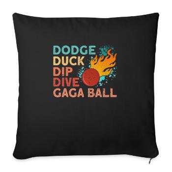 Ballon Dodgeball Hexagon Pit Sports Gaga - Housse de coussin décorative 45 x 45 cm - noir - Devant