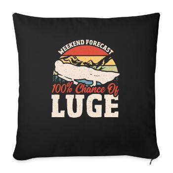 Prédiction du week-end : 100 chances de luge - Housse de coussin décorative 45 x 45 cm - noir - Devant