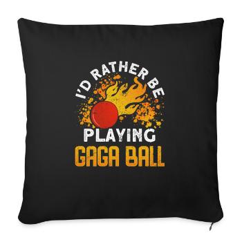 Ballon Dodgeball Hexagon Pit Sports Gaga - Housse de coussin décorative 45 x 45 cm - noir - Devant