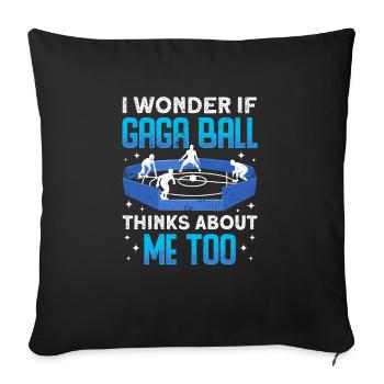 Ballon Dodgeball Hexagon Pit Sports Gaga - Housse de coussin décorative 45 x 45 cm - noir - Devant