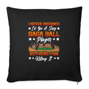 Ballon Dodgeball Hexagon Pit Sports Gaga - Housse de coussin décorative 45 x 45 cm - noir - Devant