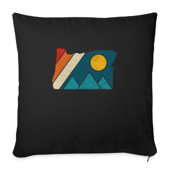 Oregon - Sofa pillowcase 17,3'' x 17,3'' (45 x 45 cm) - black - Front
