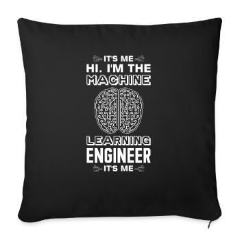 Algorithmes d’apprentissage automatique Analyste de données IA - Housse de coussin décorative 45 x 45 cm - noir - Devant