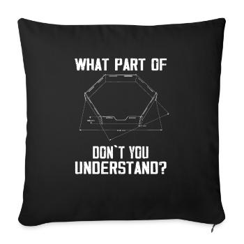 Dodgeball Hexagone Pit Sports Gaga Ball - Housse de coussin décorative 45 x 45 cm - noir - Devant