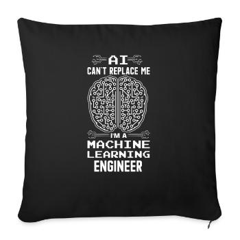 Algorithmes d’apprentissage automatique Analyste de données IA - Housse de coussin décorative 45 x 45 cm - noir - Devant