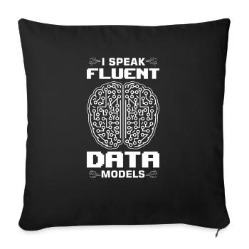 Algorithmes d’apprentissage automatique Analyste de données IA - Housse de coussin décorative 45 x 45 cm - noir - Devant