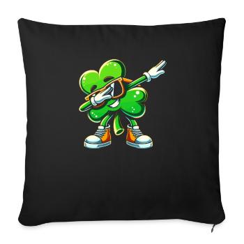Dubbing Clover St Patricks Day Shenanigans Saint - Sofa pillowcase 17,3'' x 17,3'' (45 x 45 cm) - black - Front