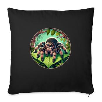 Tarantula - Sofa pillowcase 17,3'' x 17,3'' (45 x 45 cm) - black - Front