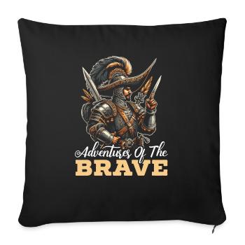 Conquistador espagnol Colonisateur Explorateur Espagne - Housse de coussin décorative 45 x 45 cm - noir - Devant