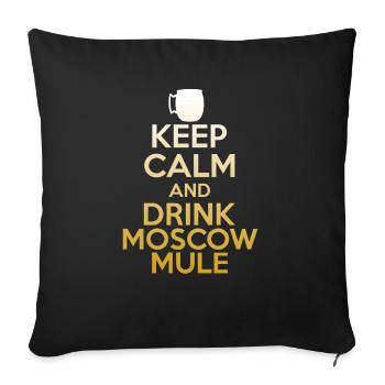 Keep Calm And Drink Moscow Mule T-Shirt - Lustig - Sofakissenbezug 45 x 45 cm - Schwarz - Vorne