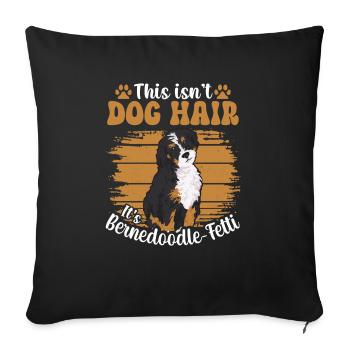Bernedoodle Hund - Sofakissenbezug 45 x 45 cm - Schwarz - Vorne