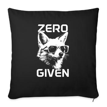 Fuchs Zero Fox Given Lustig - Sofakissenbezug 45 x 45 cm - Schwarz - Vorne