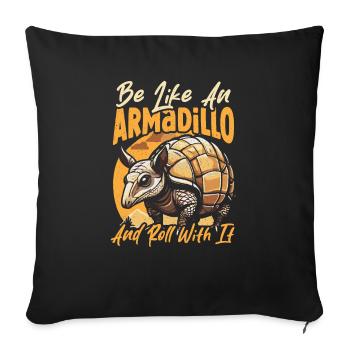 Armadillo Pet Armadillo Gift - Sofa pillowcase 17,3'' x 17,3'' (45 x 45 cm) - black - Front