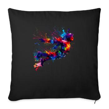 Splash Art Bungee Jumping Bungy Bungee Jumper - Sofa pillowcase 17,3'' x 17,3'' (45 x 45 cm) - black - Front