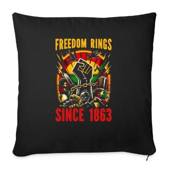 Proclamation d’émancipation African Juneteenth - Housse de coussin décorative 45 x 45 cm - noir - Devant
