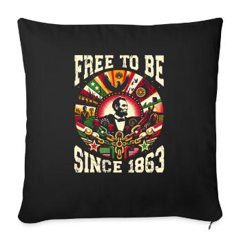Proclamation d’émancipation African Juneteenth - Housse de coussin décorative 45 x 45 cm - noir - Devant