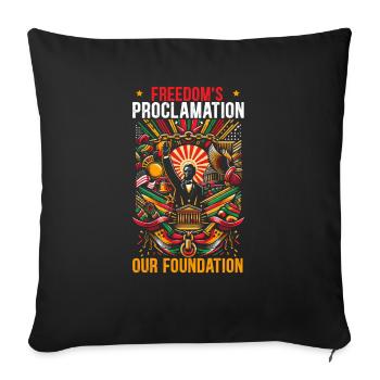 Proclamation d’émancipation African Juneteenth - Housse de coussin décorative 45 x 45 cm - noir - Devant
