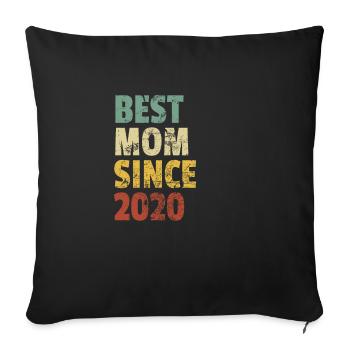 Beste Mutter seit 2020 Muttertags-Slogan-Zitat - Sofakissenbezug 45 x 45 cm - Schwarz - Vorne